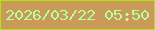 文字の大きさ：1、枠の色：ade414、背景の色：cc9a58、文字の色：b4fea4 無料ブログパーツのブログ時計