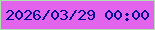 文字の大きさ：5、枠の色：ade4ac、背景の色：e264ed、文字の色：040a94 無料ブログパーツのブログ時計