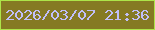 文字の大きさ：1、枠の色：ade549、背景の色：857a23、文字の色：c0bff8 無料ブログパーツのブログ時計