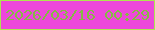 文字の大きさ：1、枠の色：ade550、背景の色：ed47db、文字の色：85b944 無料ブログパーツのブログ時計