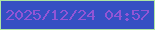 文字の大きさ：5、枠の色：ade6a3、背景の色：354fc3、文字の色：9255d5 無料ブログパーツのブログ時計