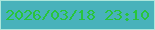 文字の大きさ：4、枠の色：ade6dc、背景の色：48b2bb、文字の色：28c53b 無料ブログパーツのブログ時計
