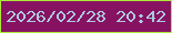 文字の大きさ：1、枠の色：ade837、背景の色：871262、文字の色：aecadd 無料ブログパーツのブログ時計