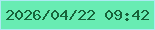 文字の大きさ：4、枠の色：adeaf2、背景の色：68ecb3、文字の色：17643a 無料ブログパーツのブログ時計
