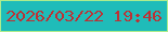 文字の大きさ：1、枠の色：adec8d、背景の色：1fbcb9、文字の色：bd3134 無料ブログパーツのブログ時計
