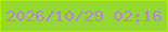 文字の大きさ：1、枠の色：adf003、背景の色：94d831、文字の色：b584de 無料ブログパーツのブログ時計