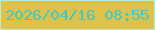 文字の大きさ：2、枠の色：adf2d7、背景の色：ddc24c、文字の色：46c8c0 無料ブログパーツのブログ時計