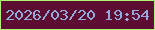 文字の大きさ：3、枠の色：adf475、背景の色：5c0d31、文字の色：96aadc 無料ブログパーツのブログ時計