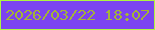 文字の大きさ：2、枠の色：adf53f、背景の色：7c43f0、文字の色：a3b436 無料ブログパーツのブログ時計