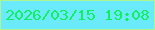 文字の大きさ：1、枠の色：adf591、背景の色：6beafb、文字の色：12ef5d 無料ブログパーツのブログ時計