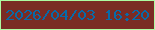 文字の大きさ：1、枠の色：adfba1、背景の色：7a2c24、文字の色：076aa9 無料ブログパーツのブログ時計