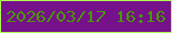 文字の大きさ：3、枠の色：adfc50、背景の色：75118a、文字の色：4b9508 無料ブログパーツのブログ時計