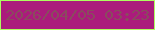 文字の大きさ：5、枠の色：adfc60、背景の色：ab1b7c、文字の色：8a4b5e 無料ブログパーツのブログ時計