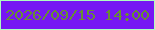 文字の大きさ：3、枠の色：adfebf、背景の色：7617f3、文字の色：678e33 無料ブログパーツのブログ時計
