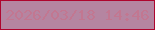 文字の大きさ：1、枠の色：ae052e、背景の色：b585a1、文字の色：c27791 無料ブログパーツのブログ時計