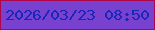 文字の大きさ：5、枠の色：ae0649、背景の色：7941cf、文字の色：1927b8 無料ブログパーツのブログ時計