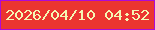 文字の大きさ：3、枠の色：ae0ad6、背景の色：eb3530、文字の色：f4f7b4 無料ブログパーツのブログ時計