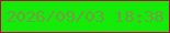 文字の大きさ：4、枠の色：ae0c43、背景の色：14eb09、文字の色：749d48 無料ブログパーツのブログ時計