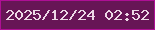 文字の大きさ：5、枠の色：ae0f95、背景の色：671556、文字の色：ecd8e6 無料ブログパーツのブログ時計