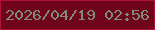 文字の大きさ：1、枠の色：ae1234、背景の色：70041d、文字の色：7d8e74 無料ブログパーツのブログ時計