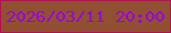 文字の大きさ：2、枠の色：ae1251、背景の色：925032、文字の色：9802df 無料ブログパーツのブログ時計