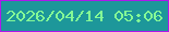 文字の大きさ：4、枠の色：ae18eb、背景の色：1d979a、文字の色：84f996 無料ブログパーツのブログ時計