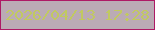 文字の大きさ：3、枠の色：ae1a65、背景の色：bbabb5、文字の色：c1c961 無料ブログパーツのブログ時計