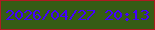 文字の大きさ：5、枠の色：ae1b21、背景の色：365c15、文字の色：4300fe 無料ブログパーツのブログ時計