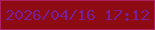 文字の大きさ：3、枠の色：ae205f、背景の色：8e0b13、文字の色：781f98 無料ブログパーツのブログ時計