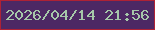 文字の大きさ：4、枠の色：ae2235、背景の色：4d2864、文字の色：a6c8a9 無料ブログパーツのブログ時計