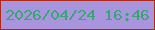 文字の大きさ：3、枠の色：ae2918、背景の色：a995dd、文字の色：3ca474 無料ブログパーツのブログ時計