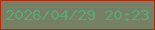 文字の大きさ：1、枠の色：ae2b0b、背景の色：768064、文字の色：5da477 無料ブログパーツのブログ時計