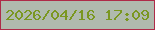 文字の大きさ：3、枠の色：ae2b48、背景の色：b0baae、文字の色：7a9720 無料ブログパーツのブログ時計