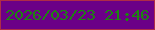 文字の大きさ：2、枠の色：ae2c47、背景の色：6b0087、文字の色：1d8411 無料ブログパーツのブログ時計