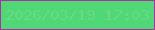 文字の大きさ：3、枠の色：ae2ea6、背景の色：50d877、文字の色：67db82 無料ブログパーツのブログ時計