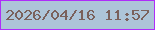 文字の大きさ：4、枠の色：ae2ef9、背景の色：adc5d8、文字の色：7a615b 無料ブログパーツのブログ時計