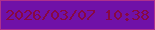 文字の大きさ：5、枠の色：ae308d、背景の色：7011a8、文字の色：870843 無料ブログパーツのブログ時計