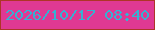 文字の大きさ：3、枠の色：ae3527、背景の色：df3993、文字の色：34b2d3 無料ブログパーツのブログ時計