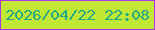 文字の大きさ：3、枠の色：ae35e5、背景の色：c0e835、文字の色：22ab83 無料ブログパーツのブログ時計