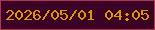 文字の大きさ：2、枠の色：ae3751、背景の色：3a0224、文字の色：dd9609 無料ブログパーツのブログ時計