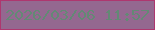 文字の大きさ：1、枠の色：ae376f、背景の色：946890、文字の色：638975 無料ブログパーツのブログ時計