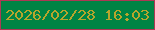 文字の大きさ：1、枠の色：ae3854、背景の色：008444、文字の色：b7a52c 無料ブログパーツのブログ時計