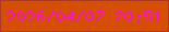 文字の大きさ：3、枠の色：ae391d、背景の色：d54e01、文字の色：f612c6 無料ブログパーツのブログ時計