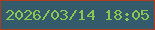 文字の大きさ：5、枠の色：ae3a1f、背景の色：335b6b、文字の色：8cc554 無料ブログパーツのブログ時計