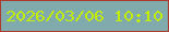 文字の大きさ：4、枠の色：ae3a2d、背景の色：80aaab、文字の色：c3ed02 無料ブログパーツのブログ時計