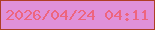 文字の大きさ：1、枠の色：ae3f25、背景の色：e091d9、文字の色：ed657f 無料ブログパーツのブログ時計