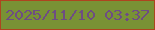 文字の大きさ：5、枠の色：ae451f、背景の色：799235、文字の色：6e4d83 無料ブログパーツのブログ時計