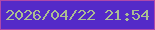 文字の大きさ：5、枠の色：ae48aa、背景の色：542ac8、文字の色：abbd92 無料ブログパーツのブログ時計