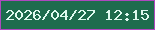 文字の大きさ：5、枠の色：ae48be、背景の色：1e6c4d、文字の色：dffaef 無料ブログパーツのブログ時計