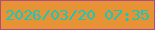 文字の大きさ：4、枠の色：ae4c81、背景の色：e79234、文字の色：11cabd 無料ブログパーツのブログ時計